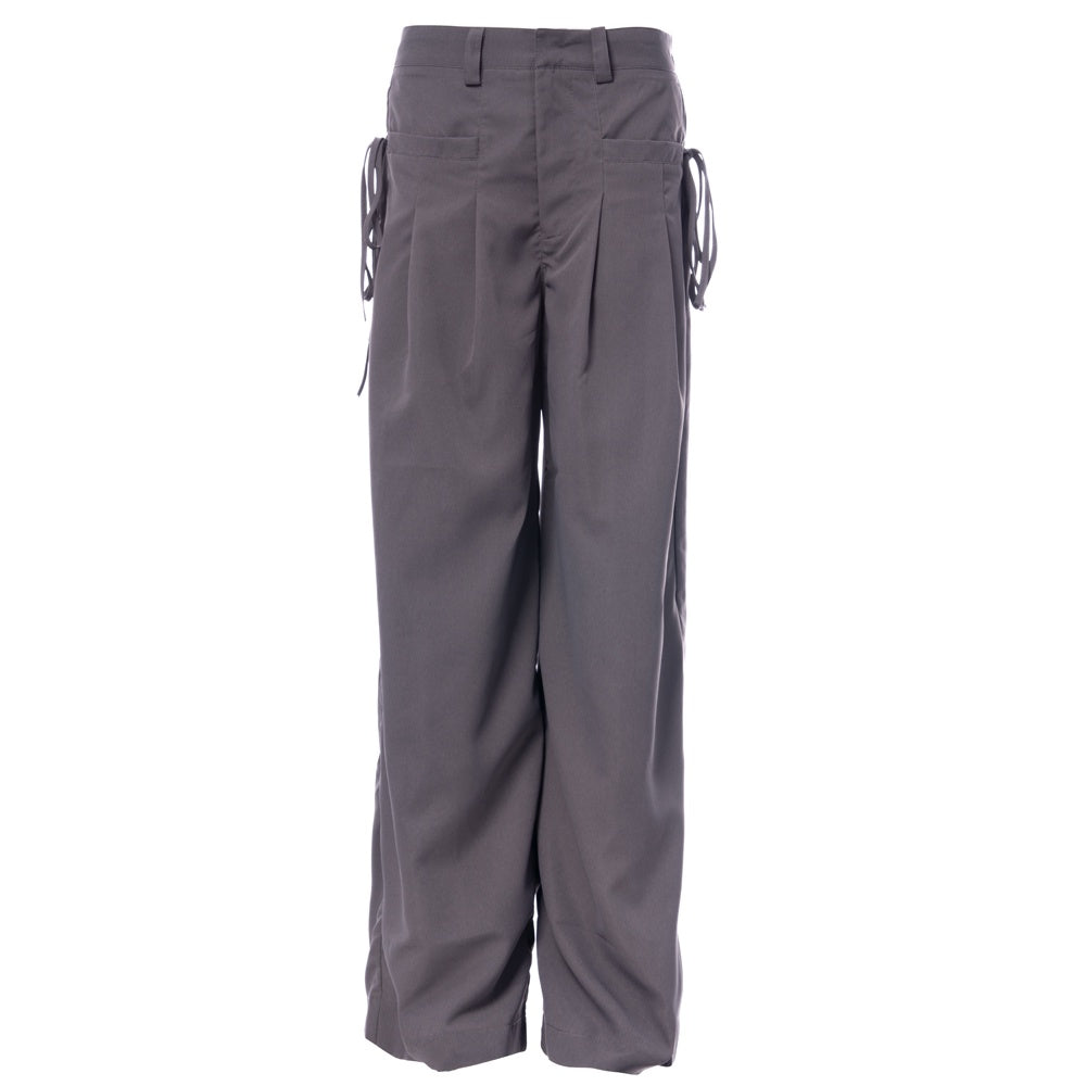 Slouchy Gray OVERSIZED PANT PLAIN بنطال فضفاض سادة