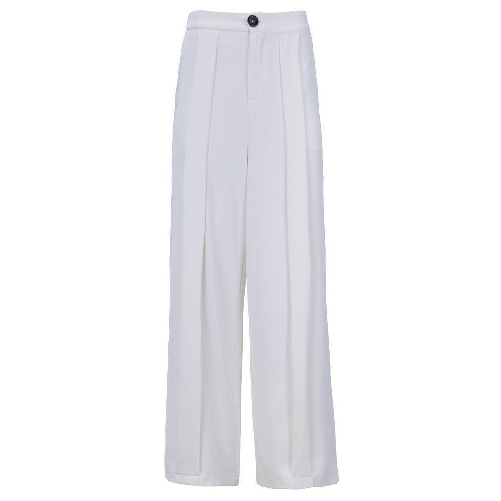 Highly Pleated Pleated pant straight fit بنطلون مطوي بقصّة مستقيمة