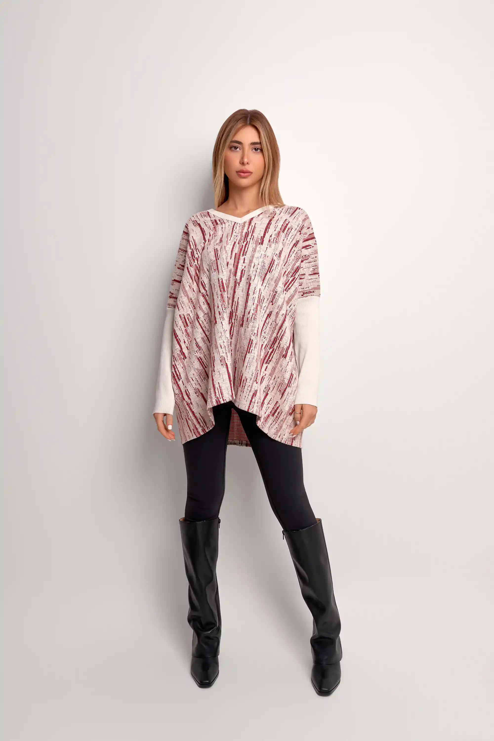 T-shirt stripes تي شيرت فضفاض