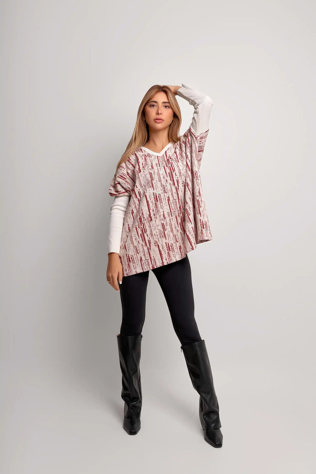 T-shirt stripes تي شيرت فضفاض