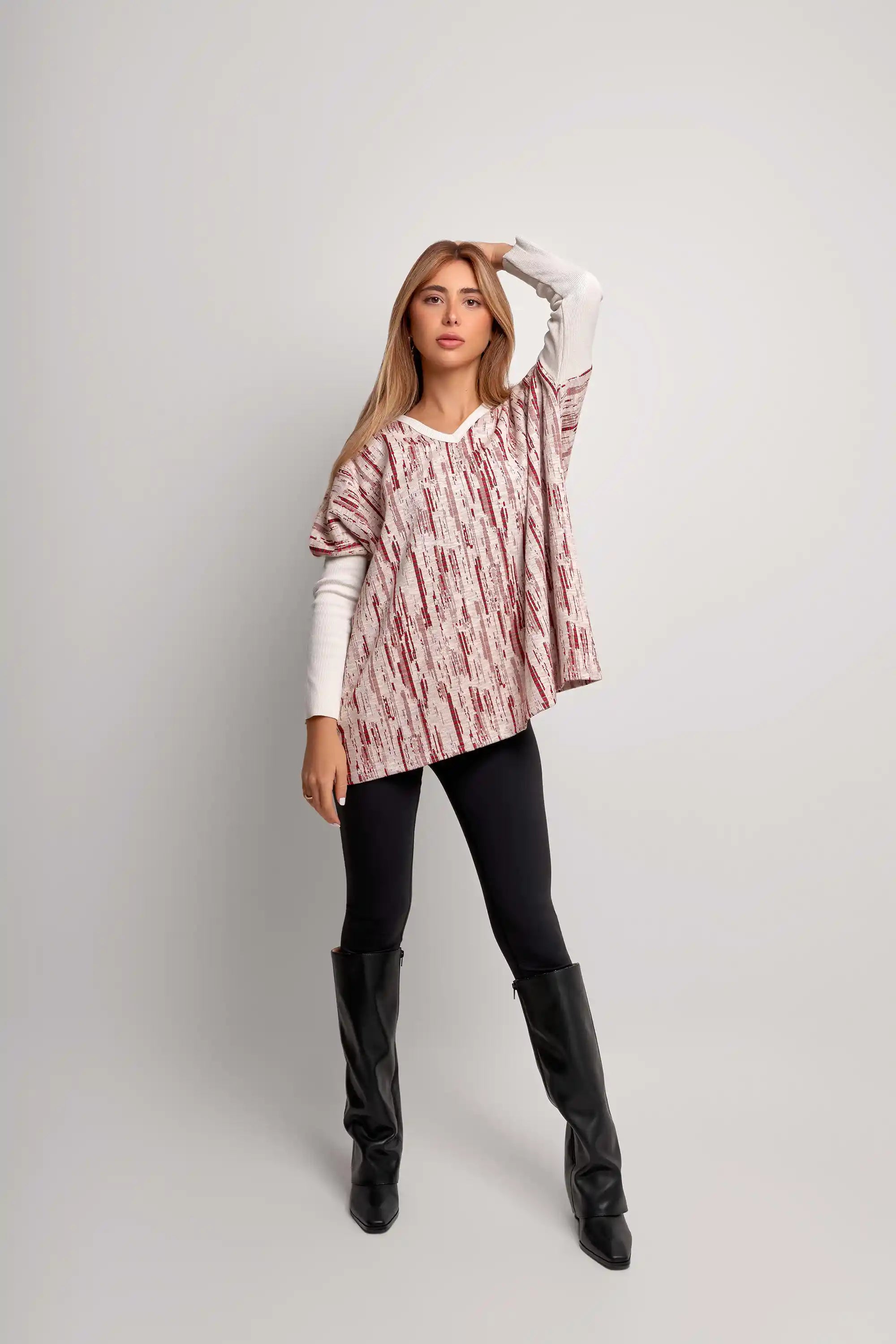 T-shirt stripes تي شيرت فضفاض