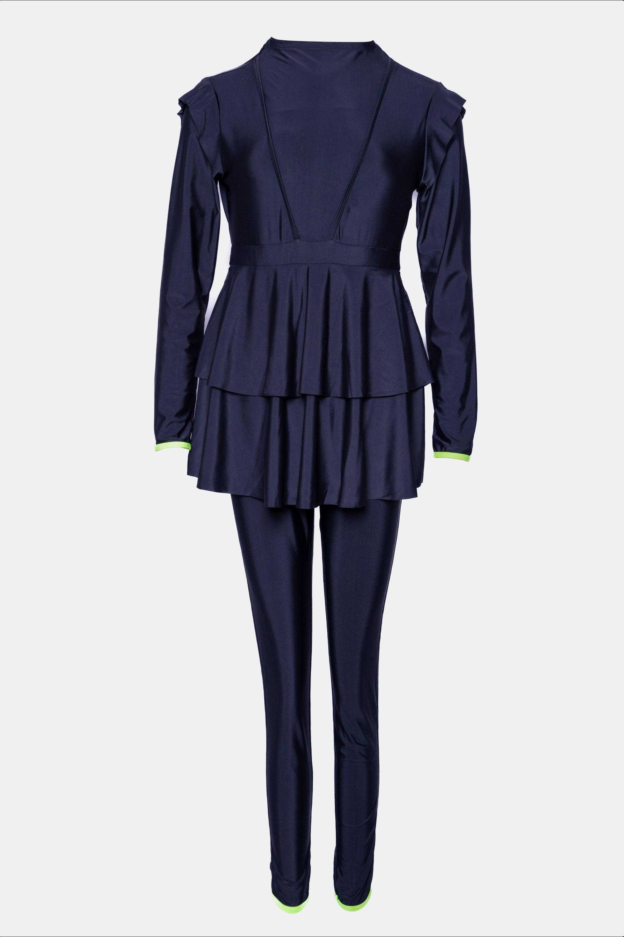 Modest Swim Suit FIT LONG LONG SLEEVE PLAIN - ملابس السباحة للمحجبات متناسق طويل اكمام طويله ساده