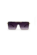 SUNGLASSES BLACK&GOLD PLAIN-نظارات شمسية سوداء وذهبي