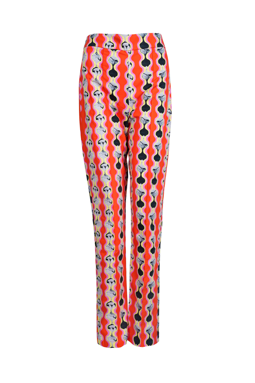 Boldness-TROUSER flow long printed-بنطلون /منسدل مع القوام/طويل-مطبوع
