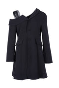 cyber time - dress flow mid off shoulder plain - فستان متناسق متوسط الطول اكمام مفتوحه من الكتف ساده