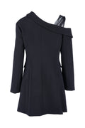 cyber time - dress flow mid off shoulder plain - فستان متناسق متوسط الطول اكمام مفتوحه من الكتف ساده