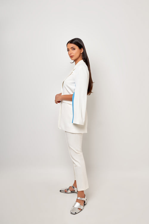 Be optimistic- blazer fit mid long sleeve plain-جاكت متناسق متوسط الطول اكمام طويله ساده