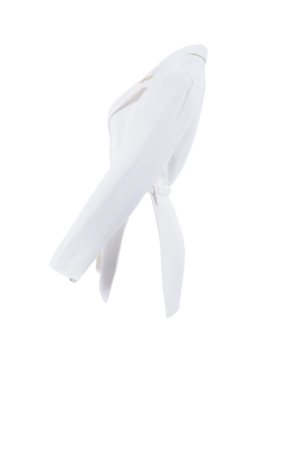 Waist-Tied Vest fit blazer long sleeve plain جاكيت متناسق كم طويل سادة