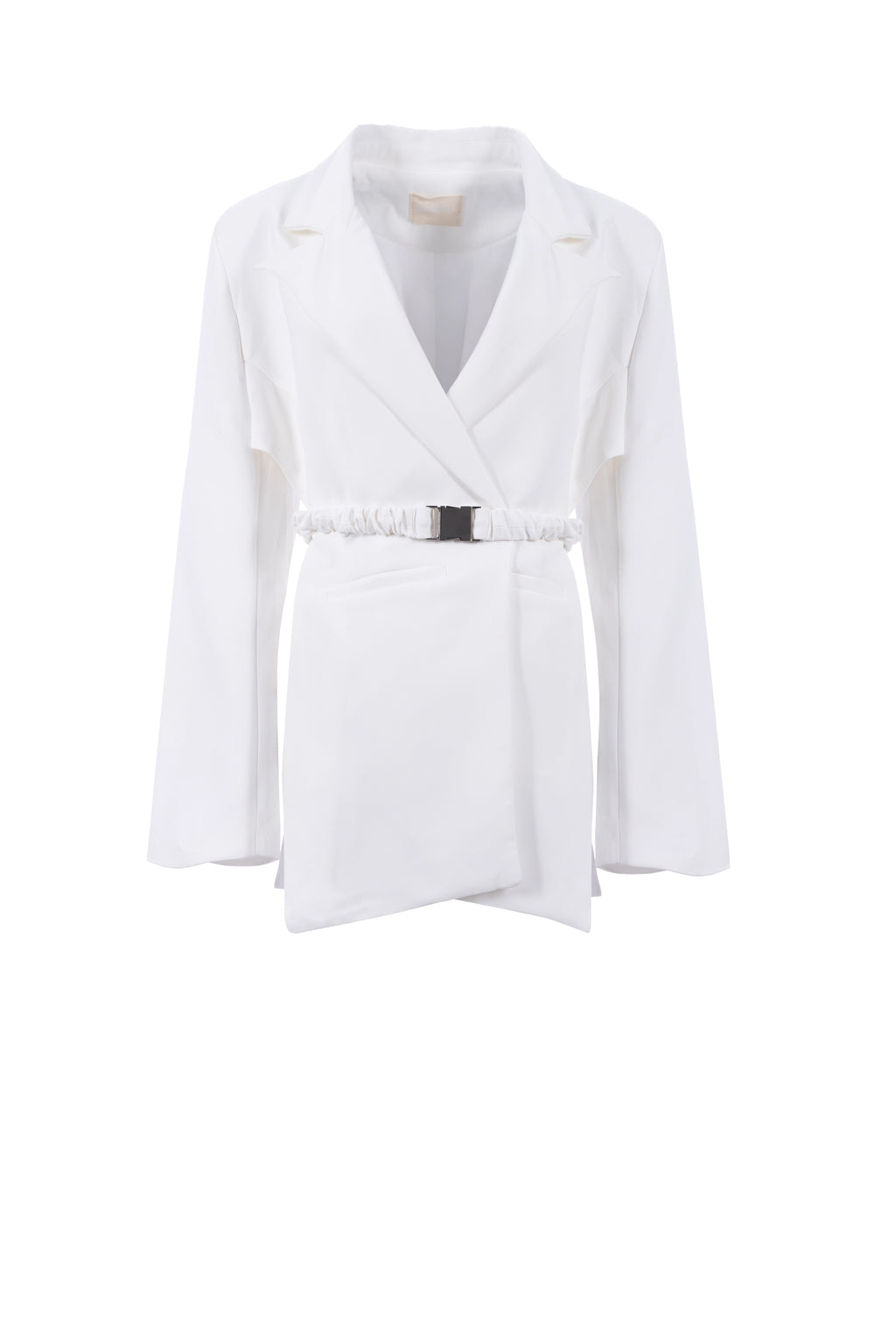 Waist-Tied Vest fit blazer long sleeve plain جاكيت متناسق كم طويل سادة