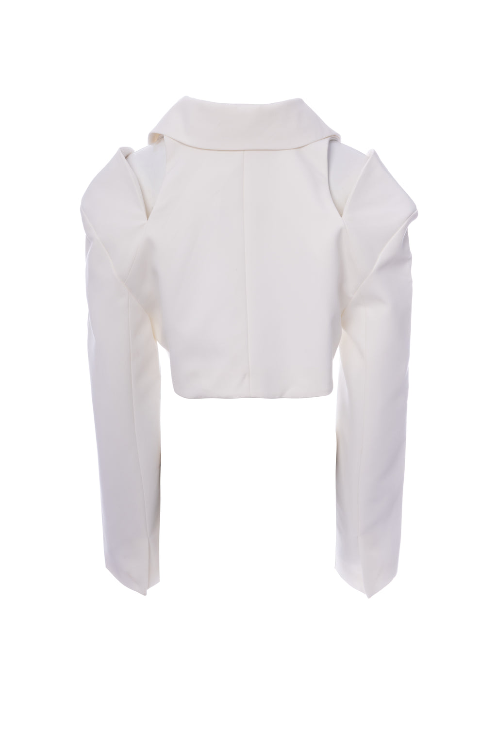 Off beat FIT SHORT BLAZER LONG SLEEVE PLAIN جاكيت متناسق قصير كم طويل سادة