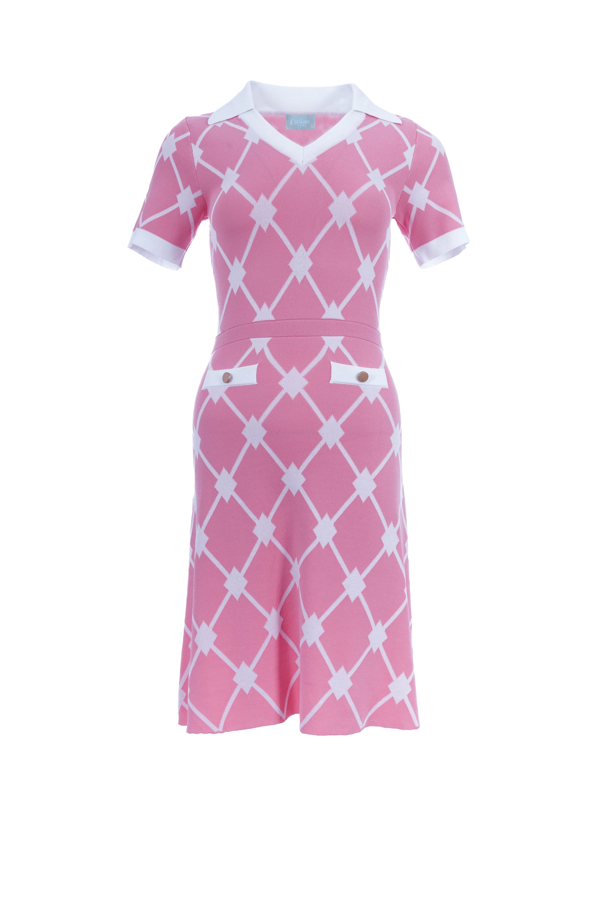 Peplum Hem fit dress half sleeve فستان متناسق قصير كم قصير