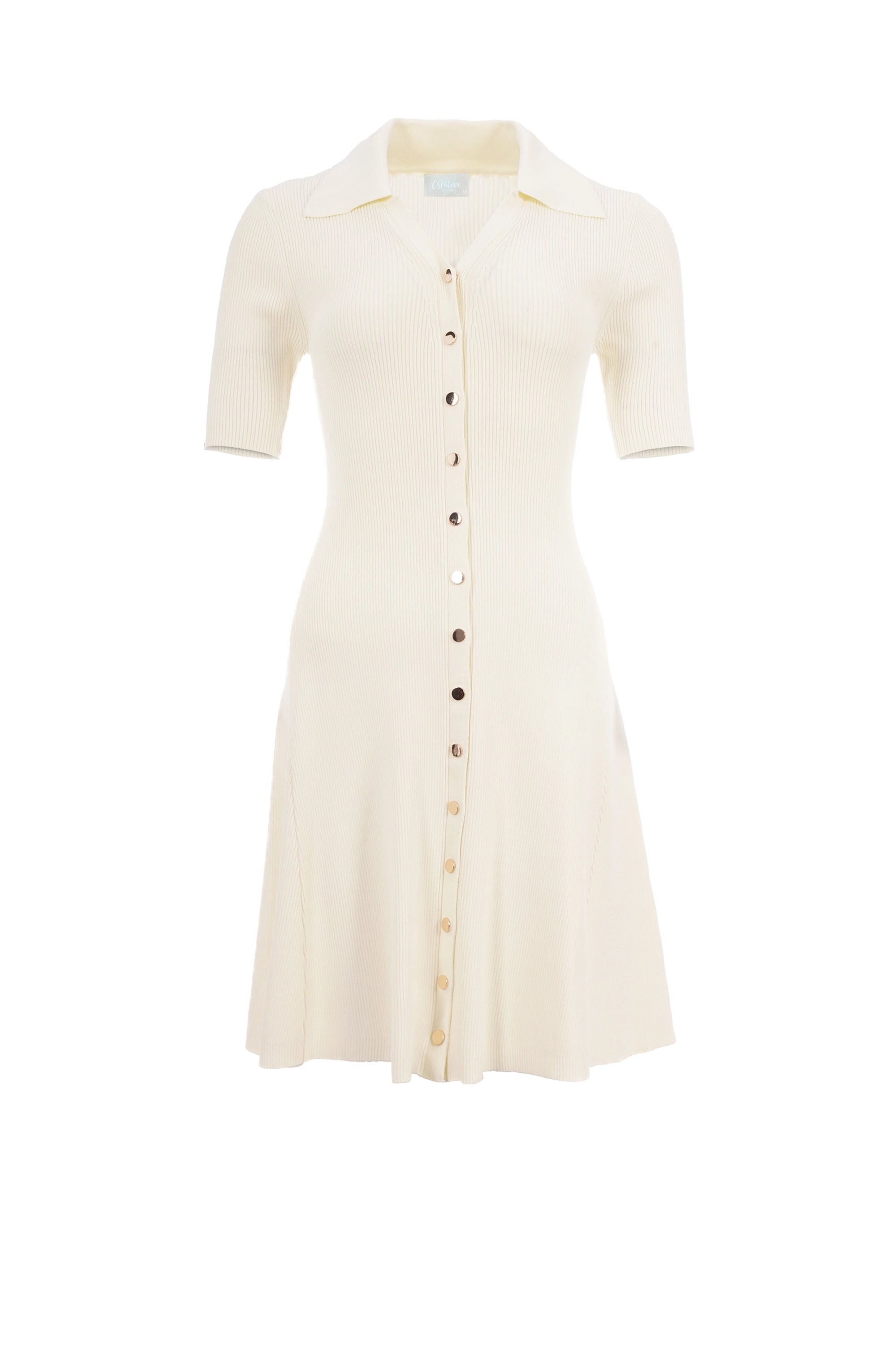Snowdrop fit mini dress half sleeve plain فستان قصير متناسق كم قصيرساده