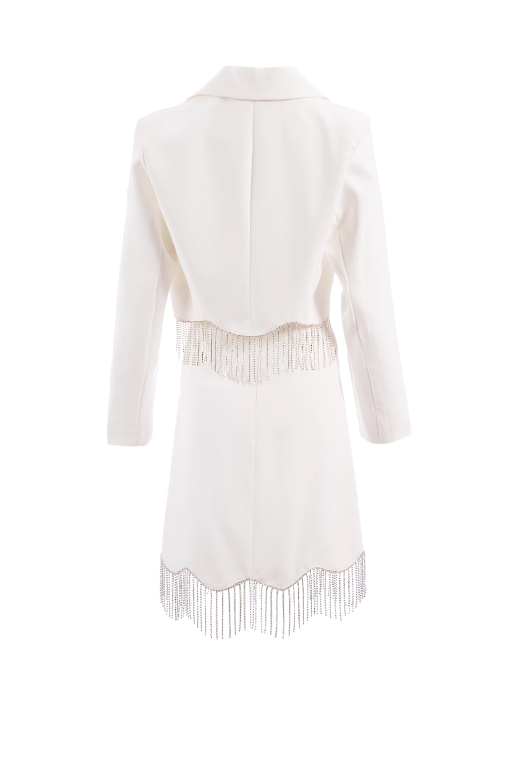 Gleaming Glam set of skirt and fit long sleeve blazer طقم من قطعتين تنورة وجاكيت متناسق كم طويل