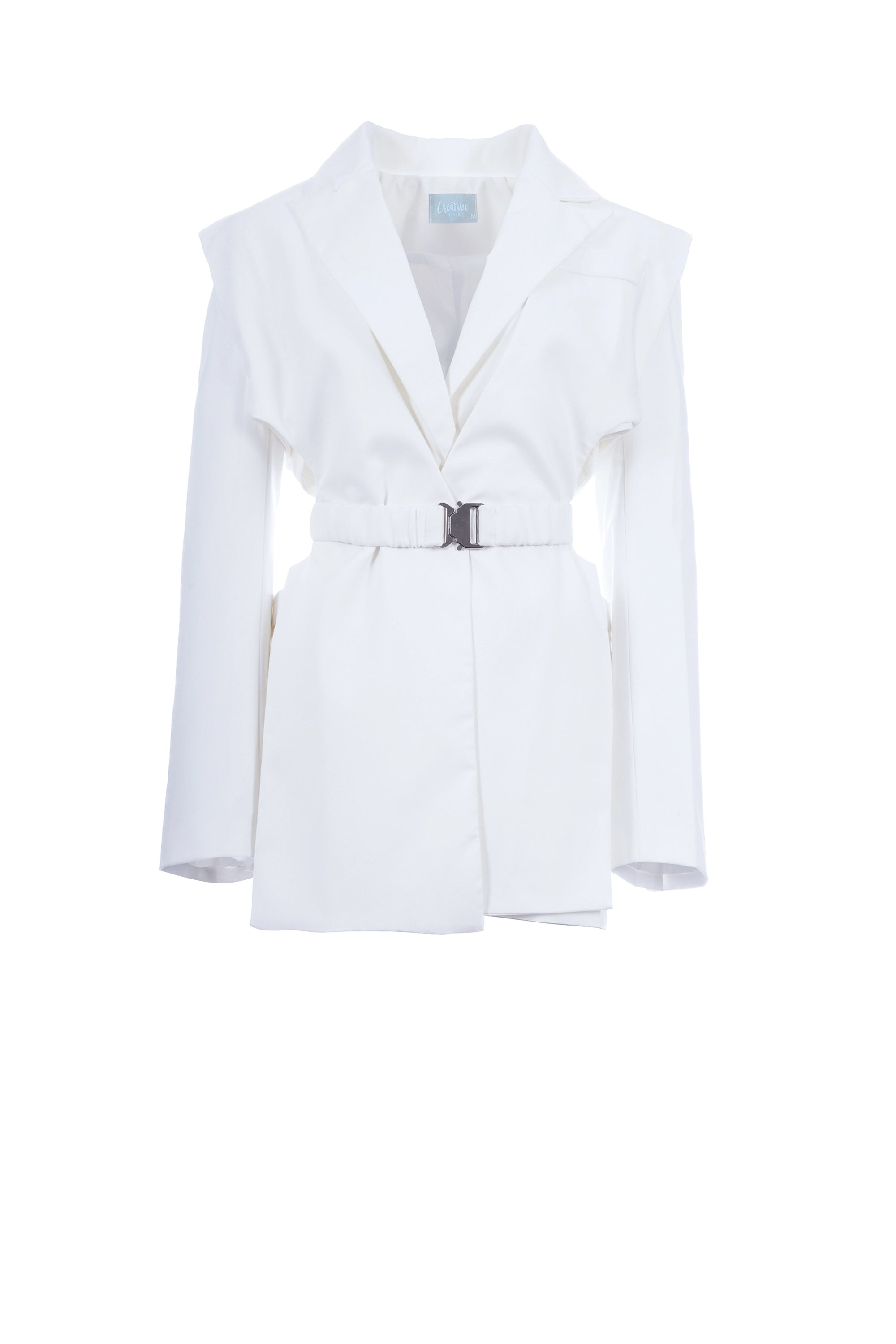 Buckled Vest  جاكيت متناسق كم طويل سادة