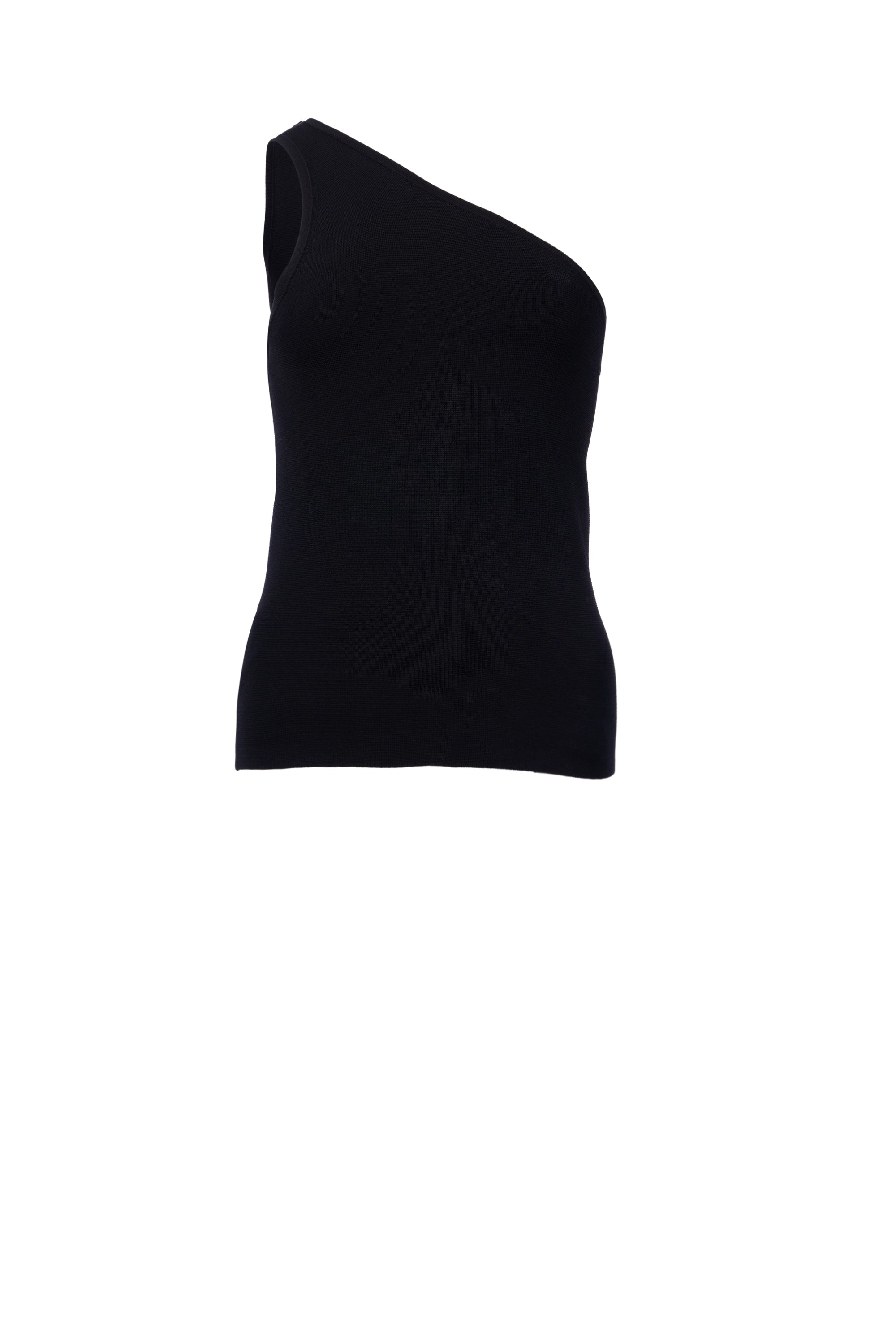 Single Shoulder توب بدون أكمام سادة