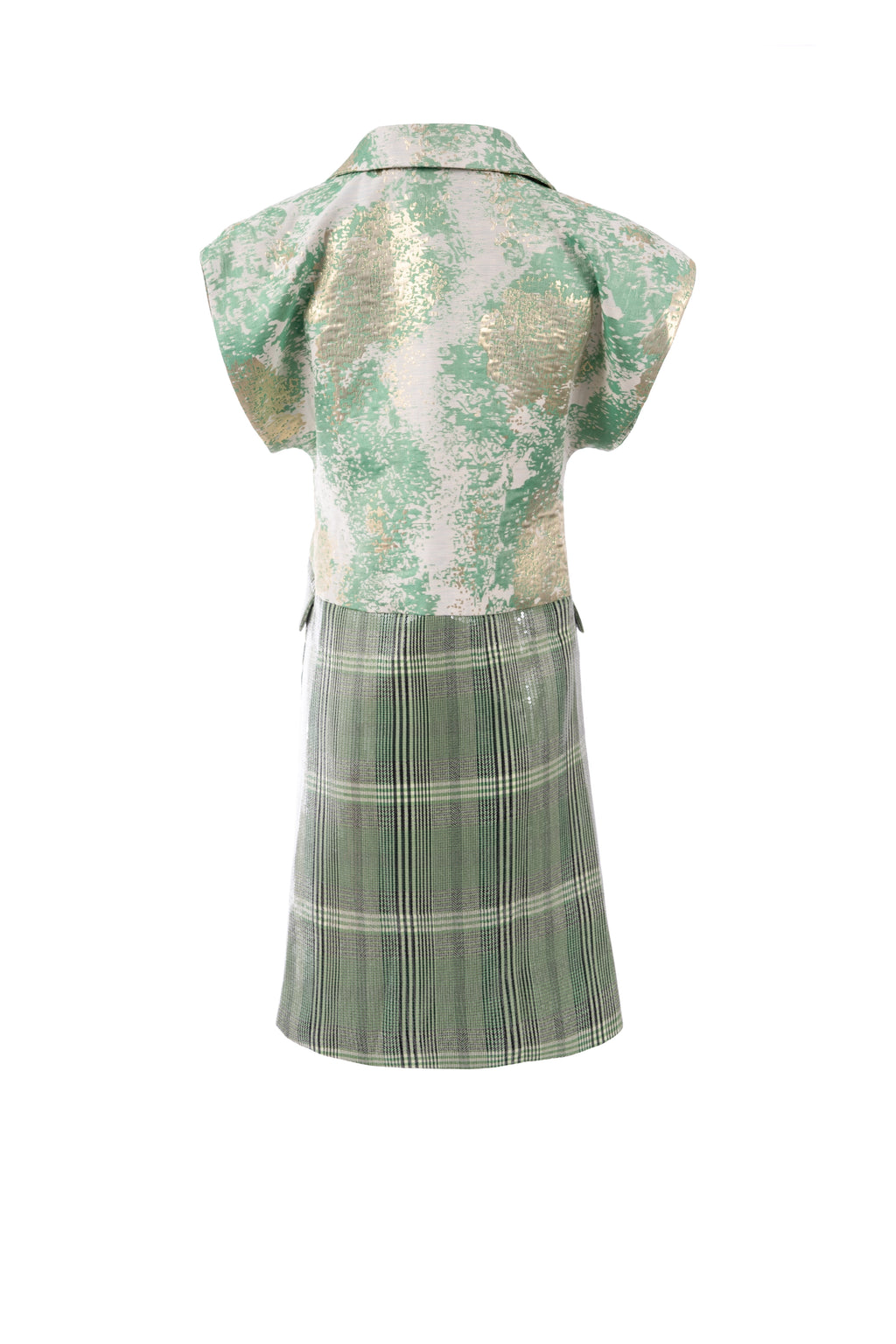 Sage Green جاكيت متناسق كم قصير