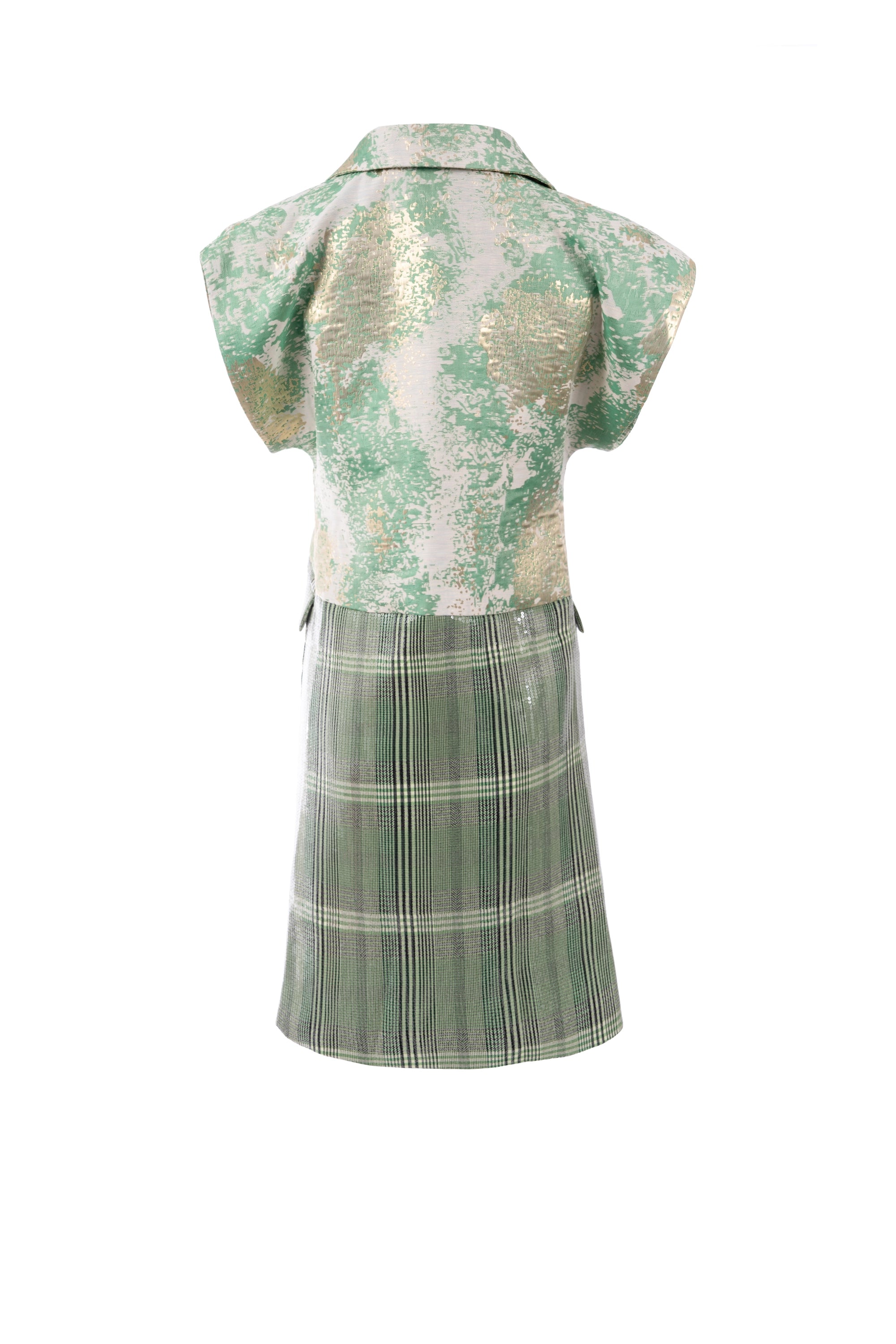 Sage Green جاكيت متناسق كم قصير