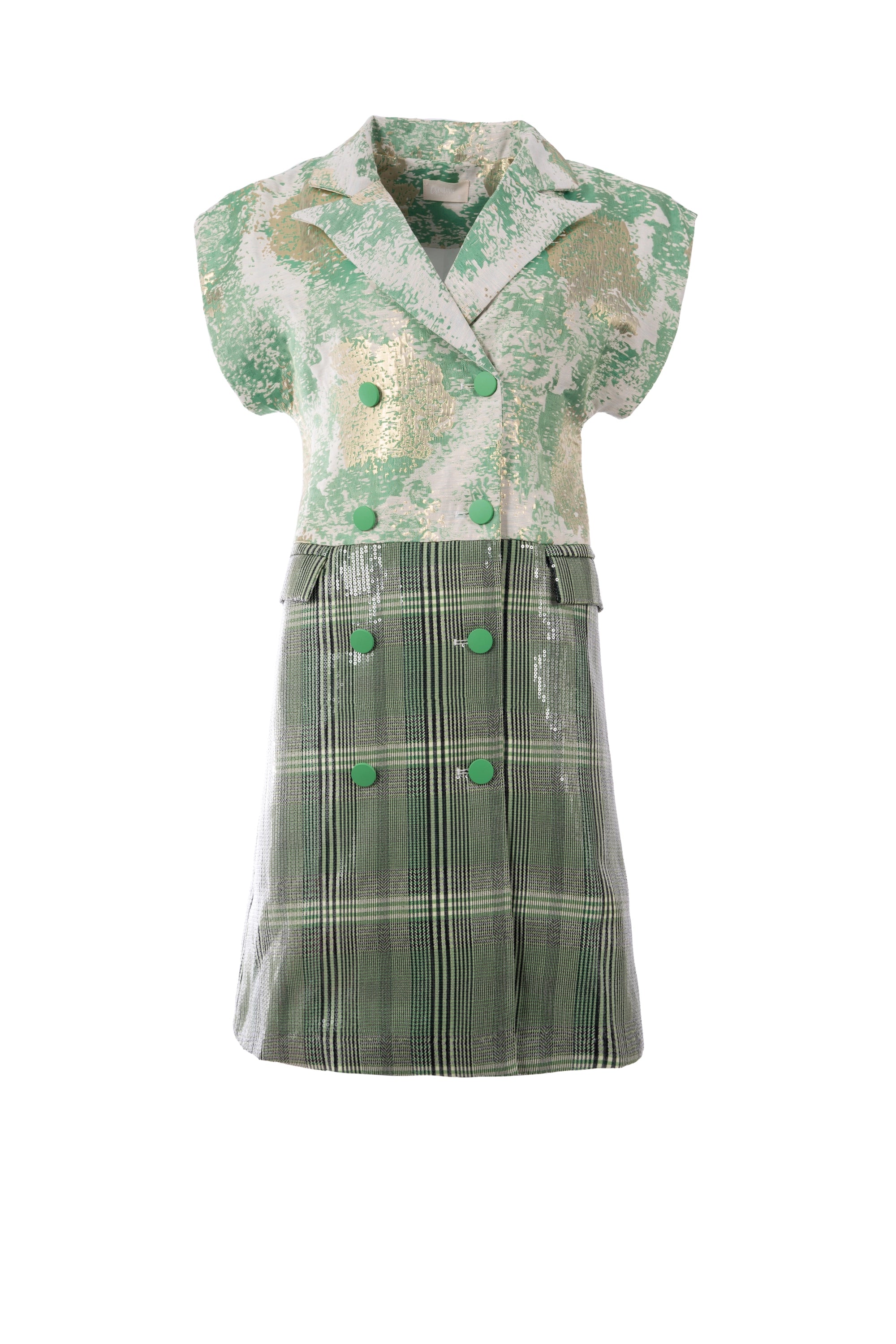 Sage Green جاكيت متناسق كم قصير
