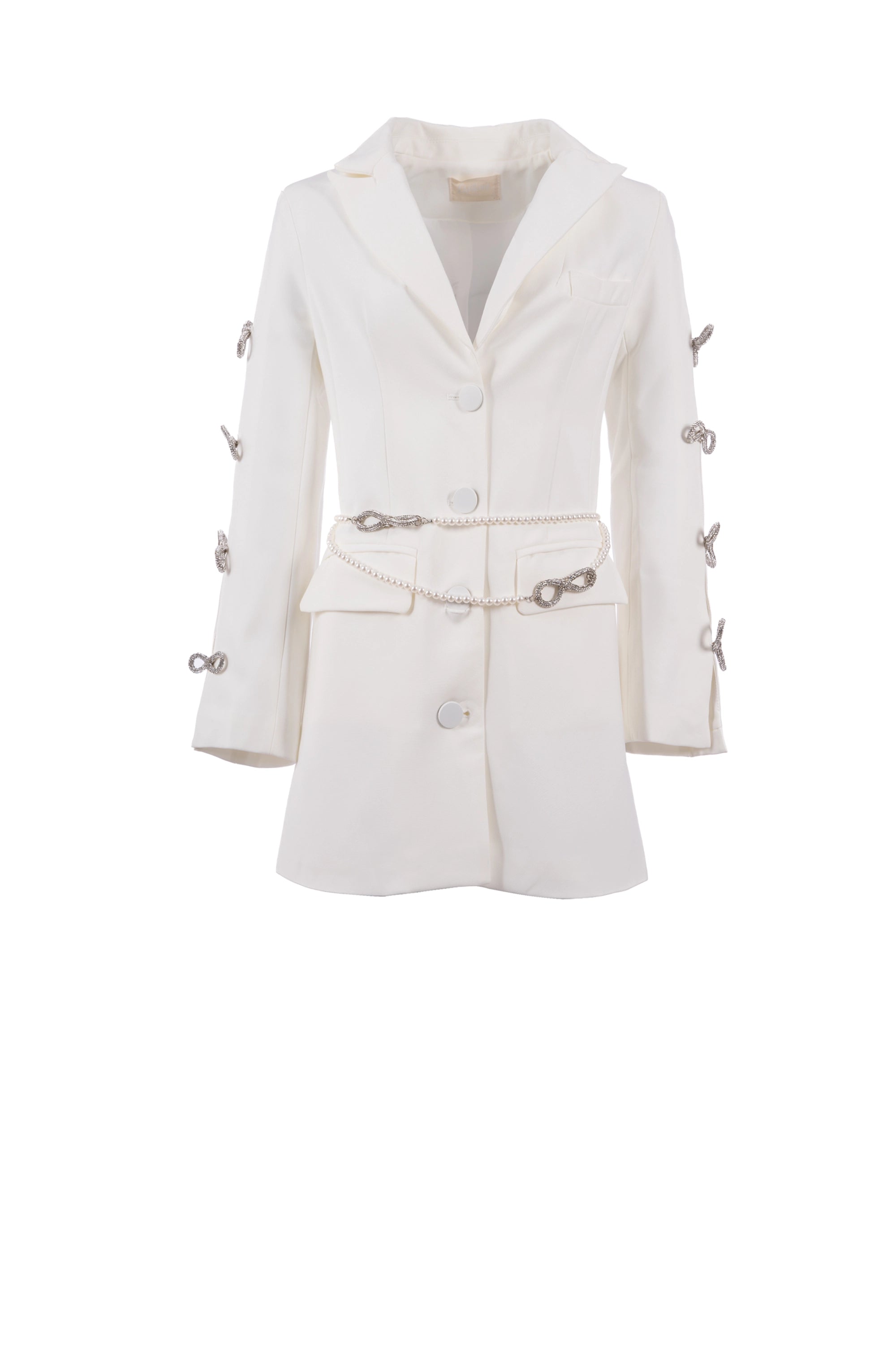 Ivory fit blazer long sleeve plainبليزر متناسق بأكمام طويلة عادي