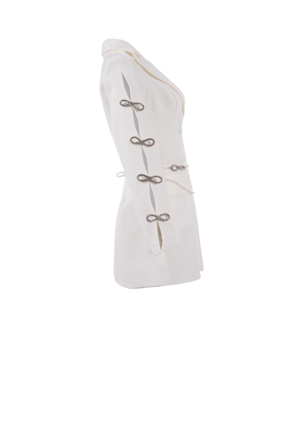 Ivory fit blazer long sleeve plainبليزر متناسق بأكمام طويلة عادي
