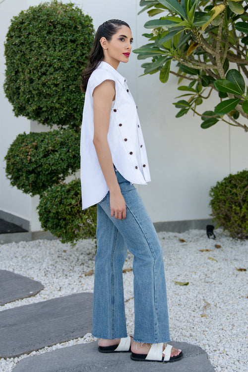 Arctic Grace fit shirt sleeveless plain قميص متناسق بدون أكمام سادة