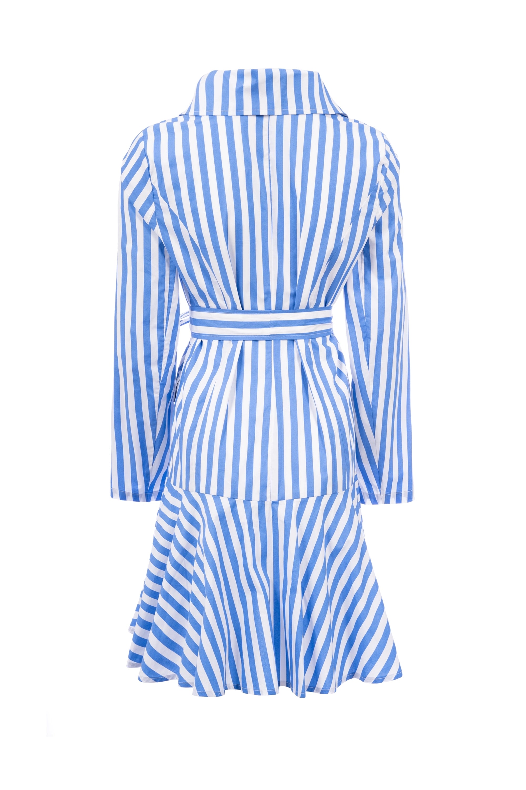 Blue Stripes fit jacket long sleeve stripe جاكيت متناسق كم طويل مخطط