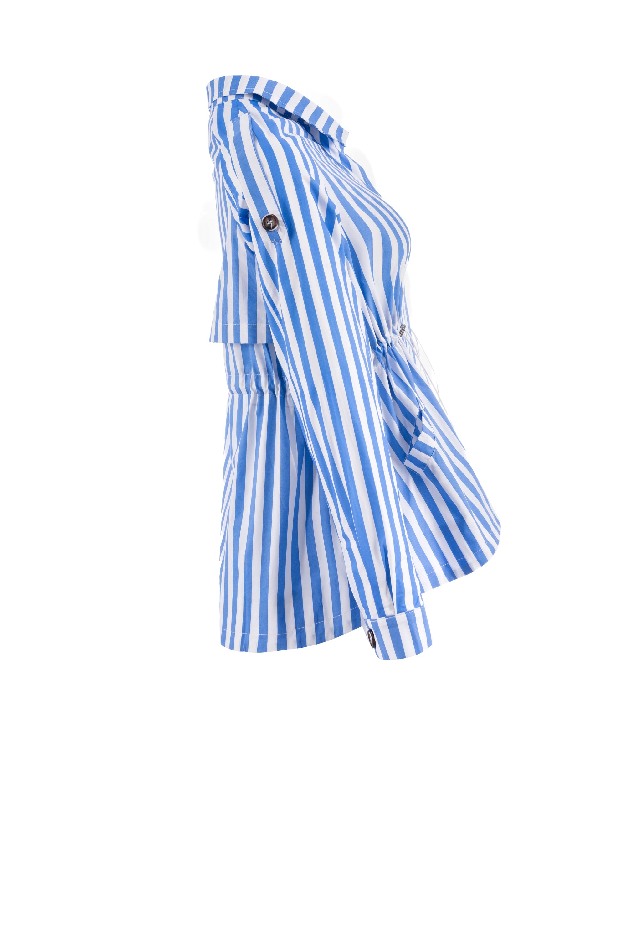 Blue Stripe Jacket  جاكيت متناسق كم طويل