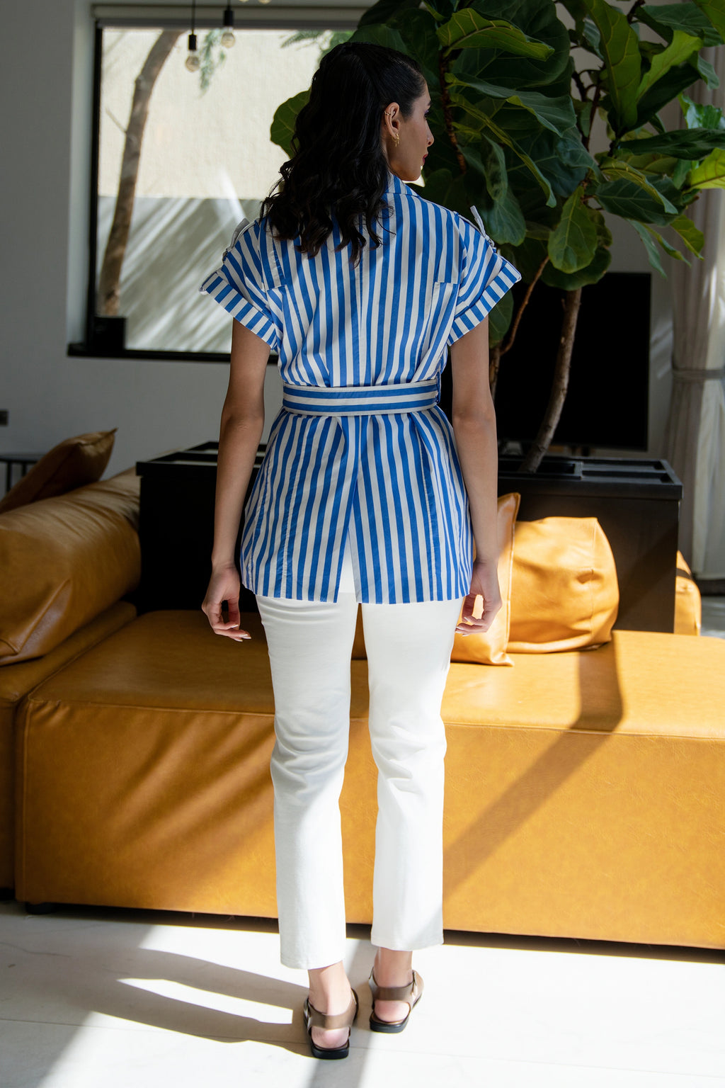 Blue Stripe  جاكيت متناسق