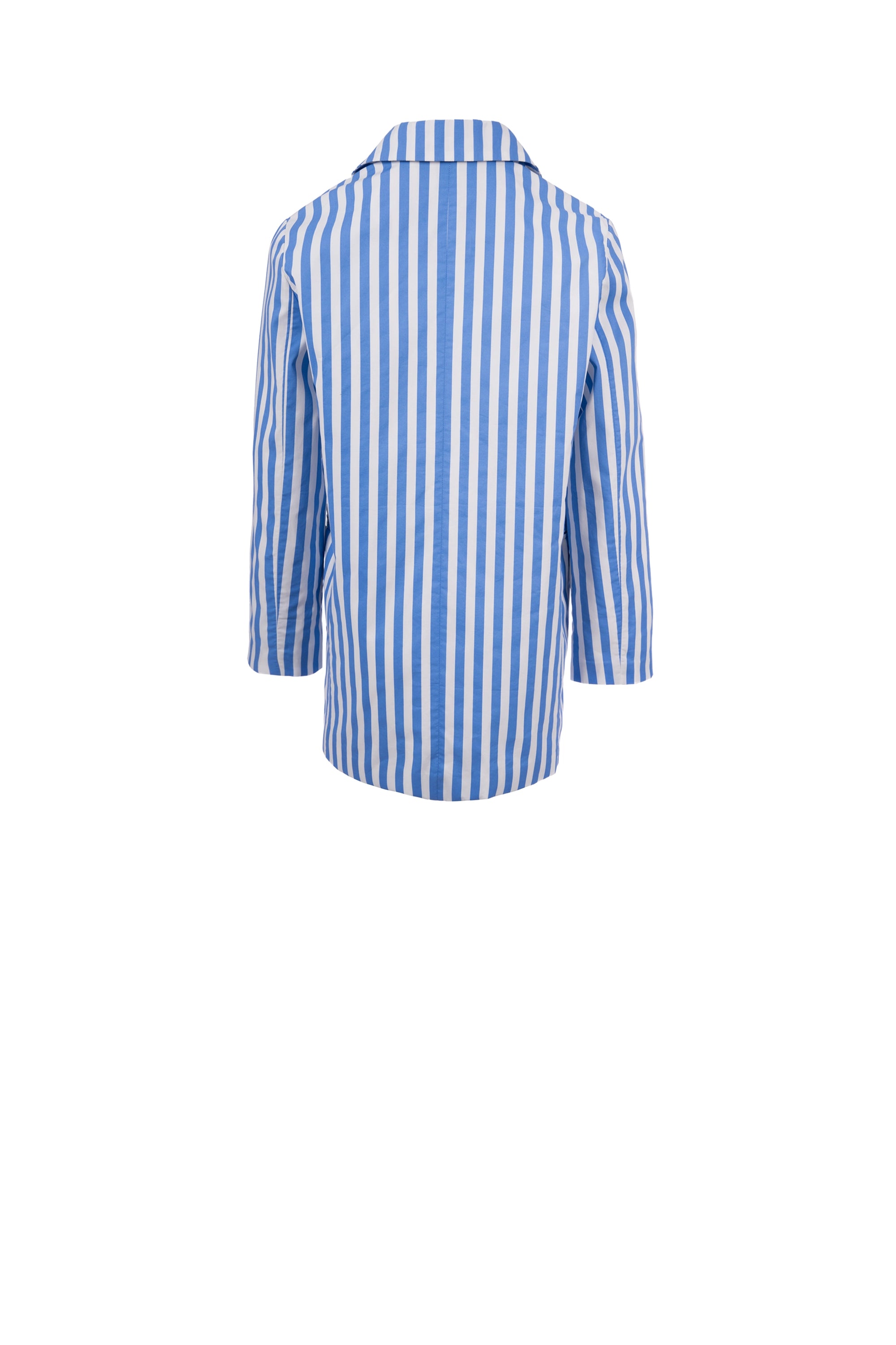 Electric Blue  جاكيت متناسق كم طويل مخطط