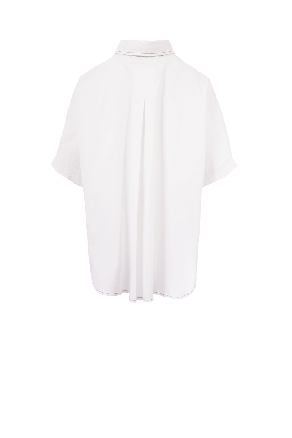 Classic White fit shirt half sleeve plain قميص متناسق كم قصير سادة