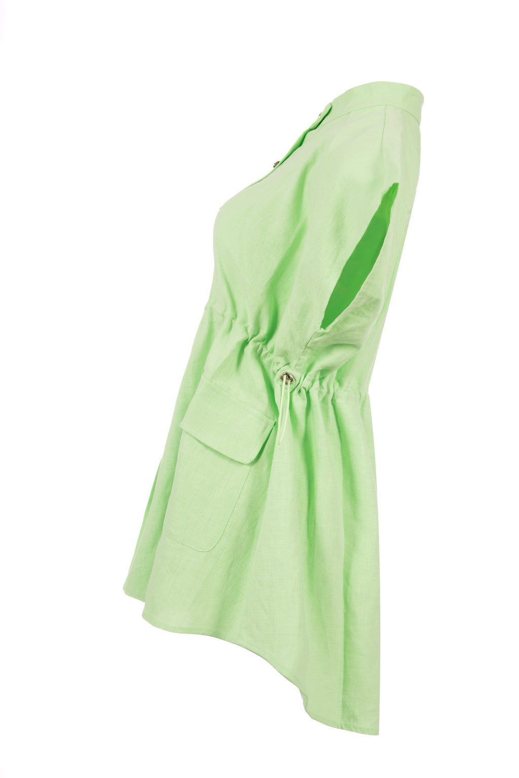 Pistachio fit shirt half sleeve plain قميص متناسق كم قصير سادة