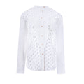 Pearl Perfection Fit Shirt Long Sleeve Plainقميص ضيق مع اكمام سادة