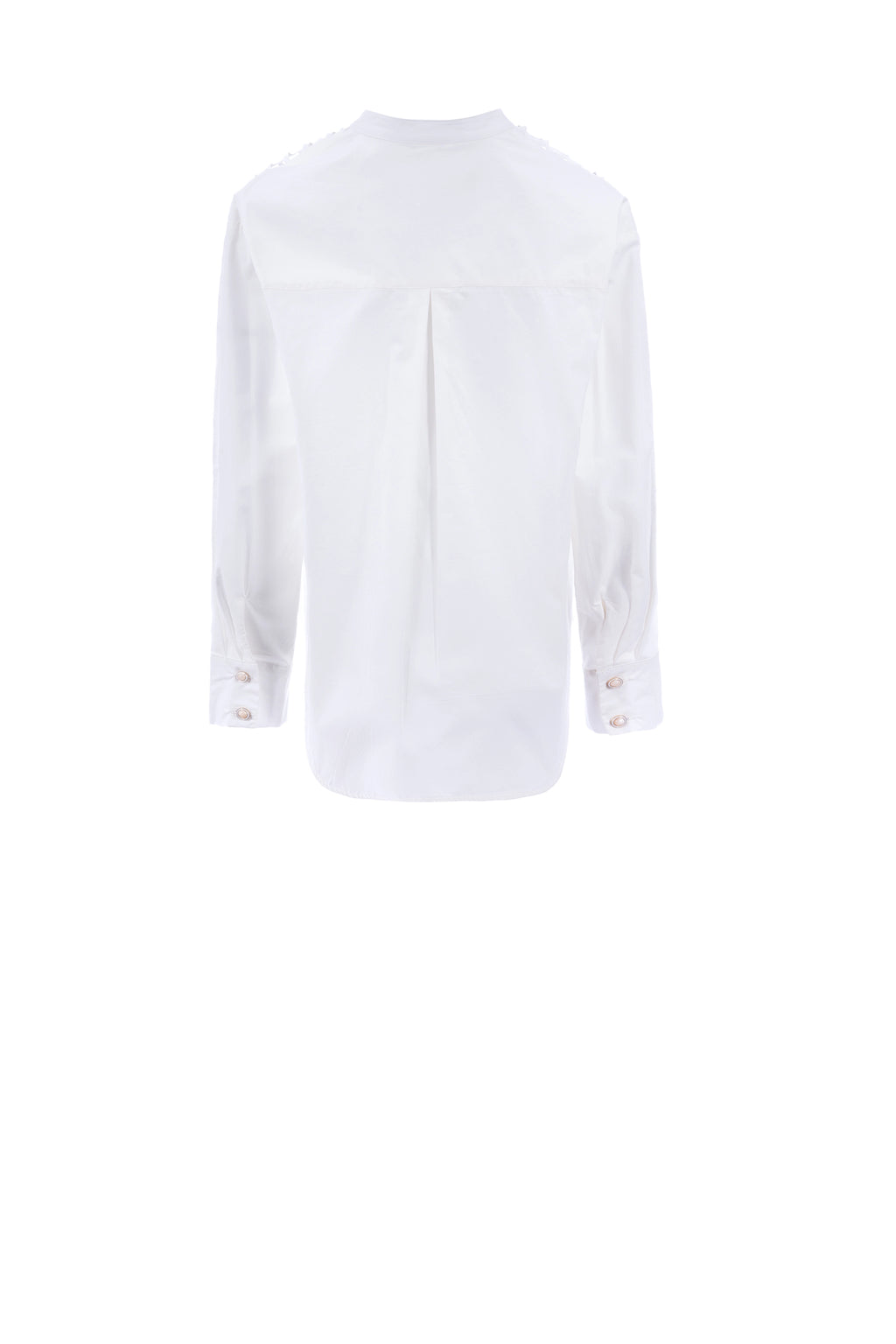 Pearl Perfection Fit Shirt Long Sleeve Plainقميص ضيق مع اكمام سادة