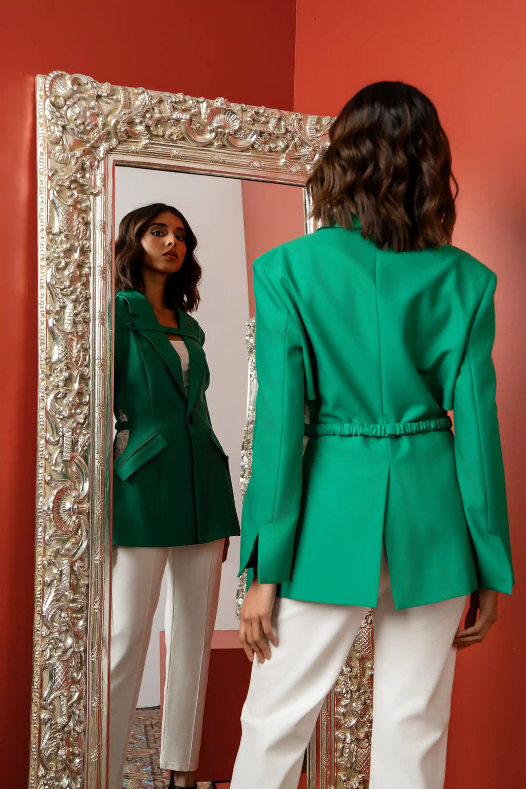 Finely Formal fit blazer long sleeve plain جاكيت متناسق كم طويل سادة