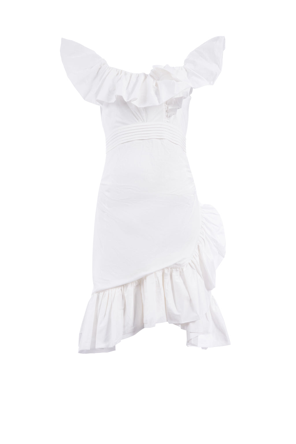 Mini Petal Fit mini dress Japanese sleeve plain فستان قصير متناسق أكمام بطابع ياباني سادة