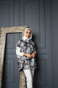 Black Prints  قميص متوسط الطول كم طويل