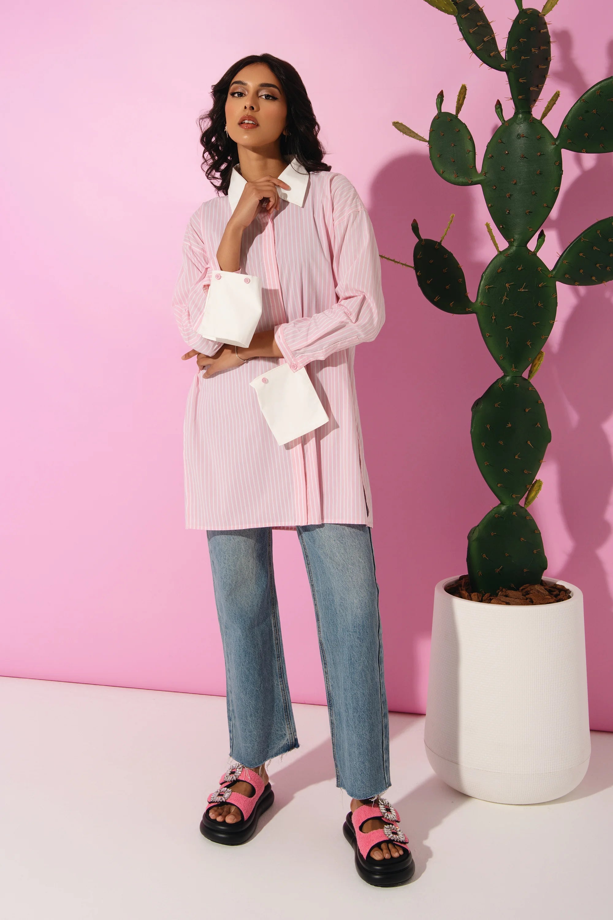 Formality fit  قميص متناسق كم طويل