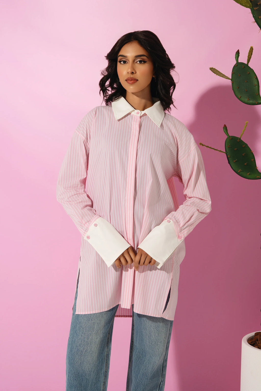 Formality fit  قميص متناسق كم طويل