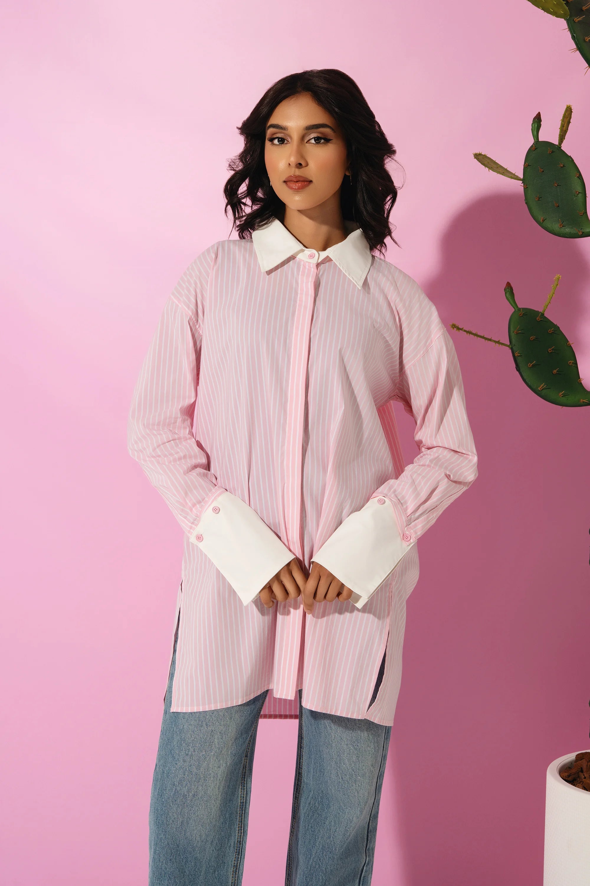 Formality fit  قميص متناسق كم طويل