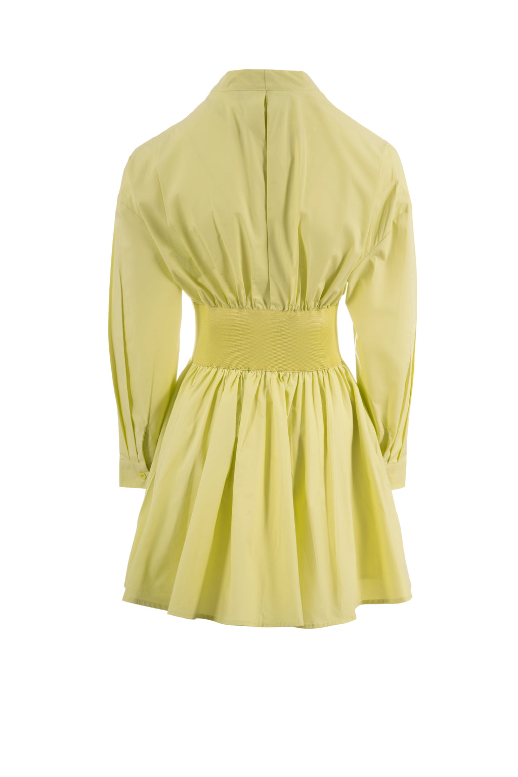 Neon Glow mid fit dress log sleeve plain فستان متناسق كم طويل ساده