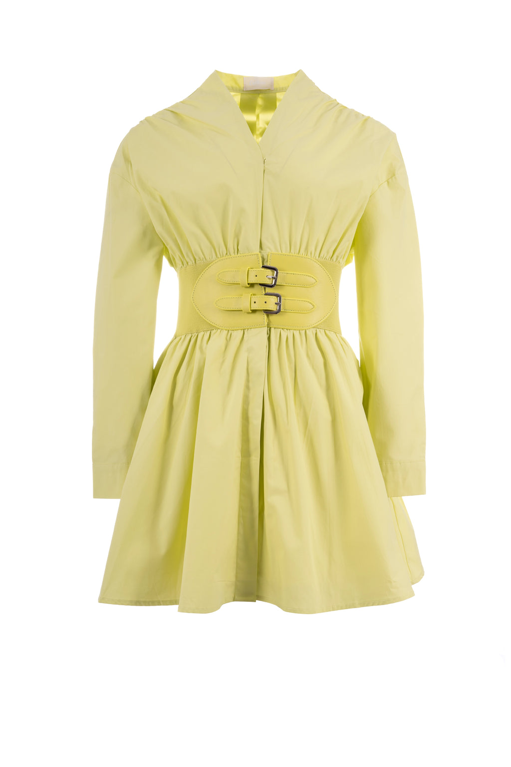 Neon Glow mid fit dress log sleeve plain فستان متناسق كم طويل ساده