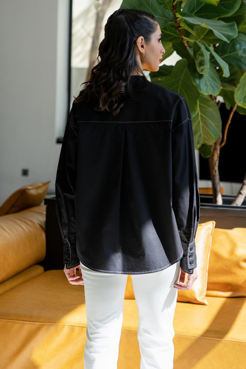 Willow Fit  بلوزة سادة مع اكمام  طويلة