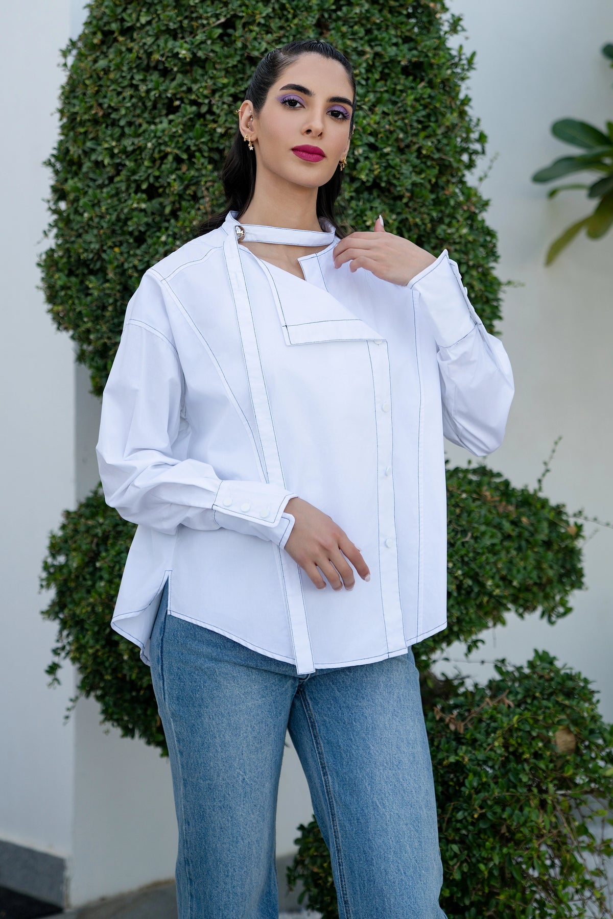 Willow Fit  بلوزة سادة مع اكمام  طويلة