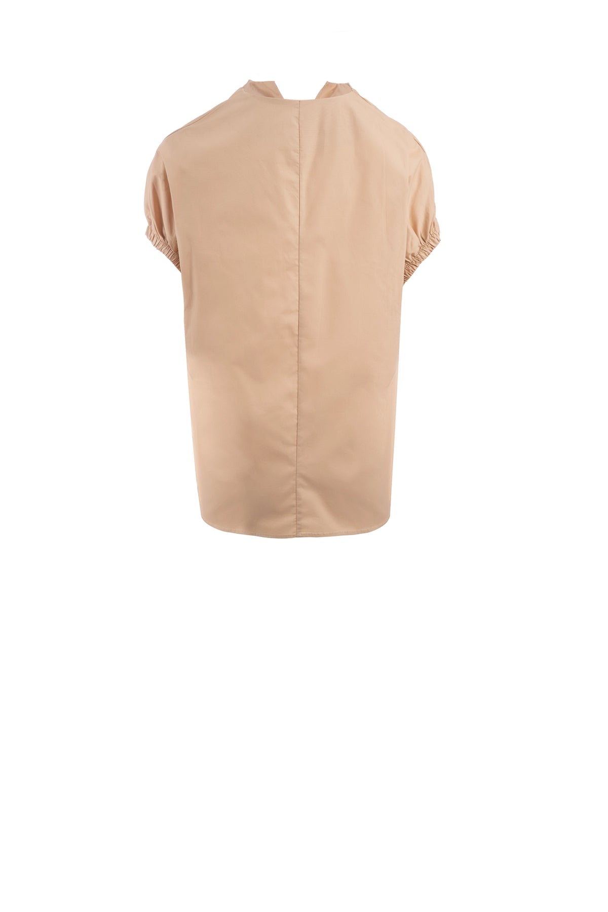 Satin Look flow blouse half sleeve plain بلوزه فضفاضة كم قصير سادة
