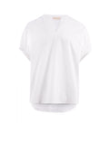 Satin Look flow blouse half sleeve plain بلوزه فضفاضة كم قصير سادة