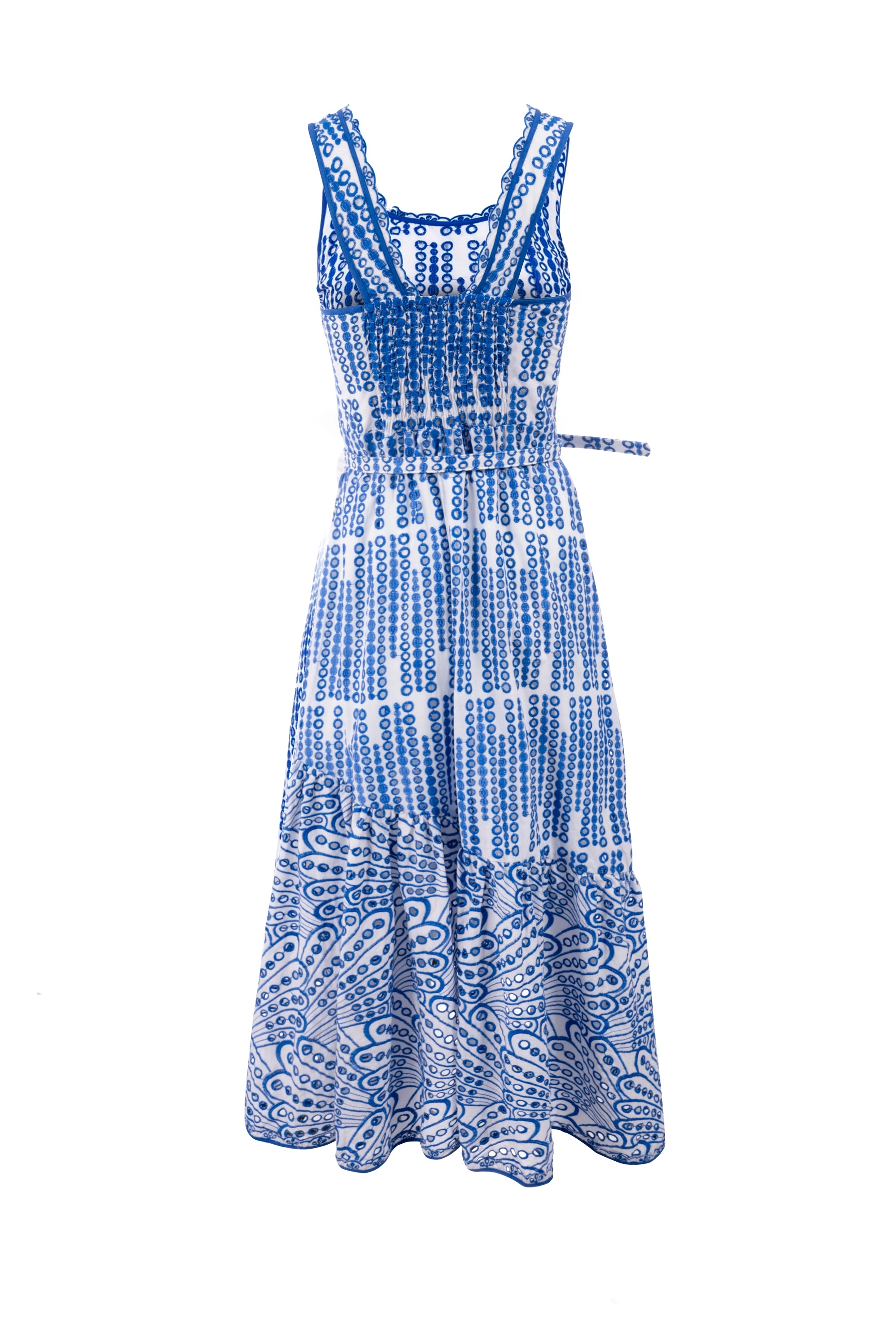 Blue Lagoon dress flow maxi sleeveless shadedتدفق اللباس ماكسي بلا أكمام مظللة