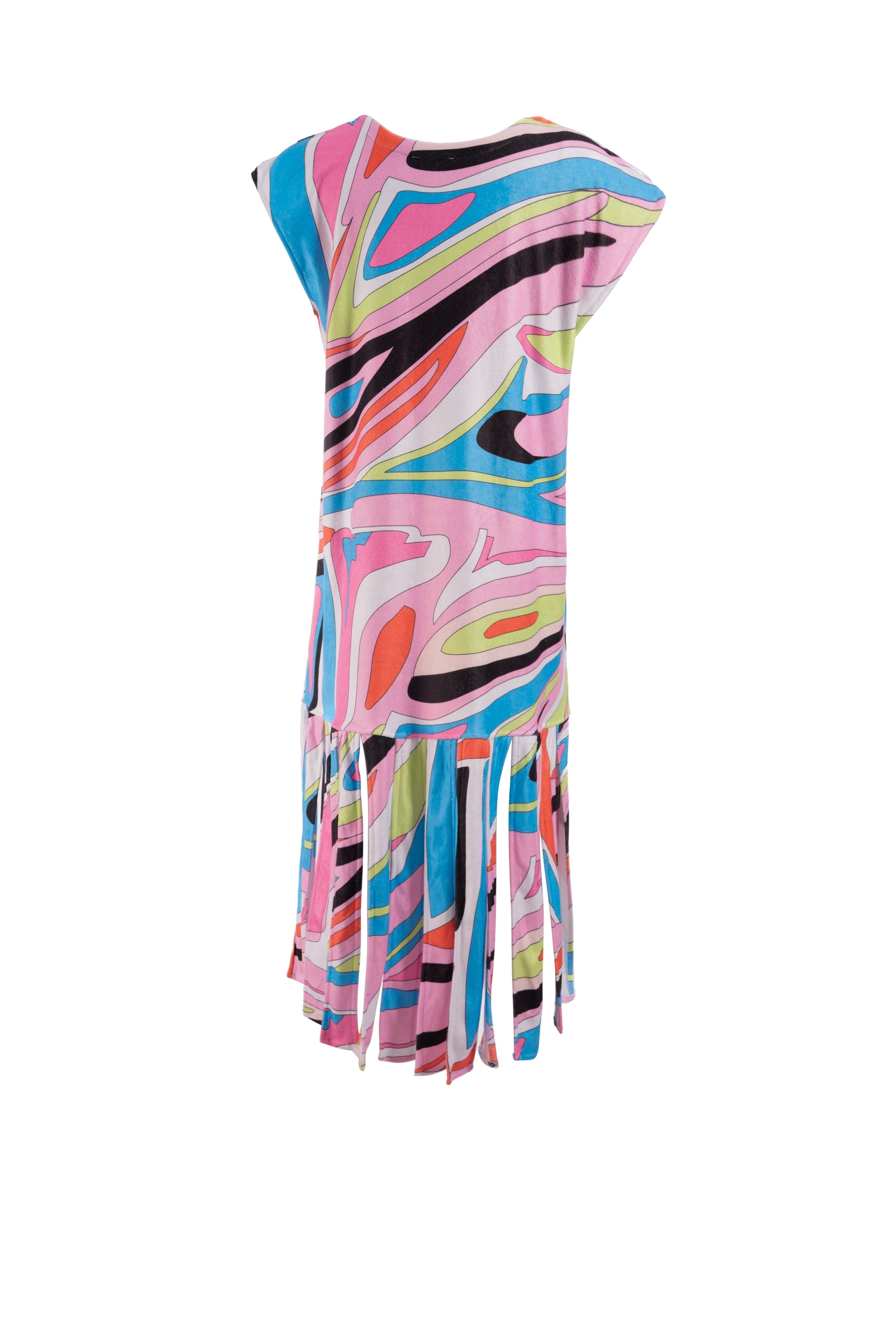 Rainbow Flow Dress sleeveless maxi multicolour printفستان واسع ماكسي بعدة زغرفات بدون اكمام