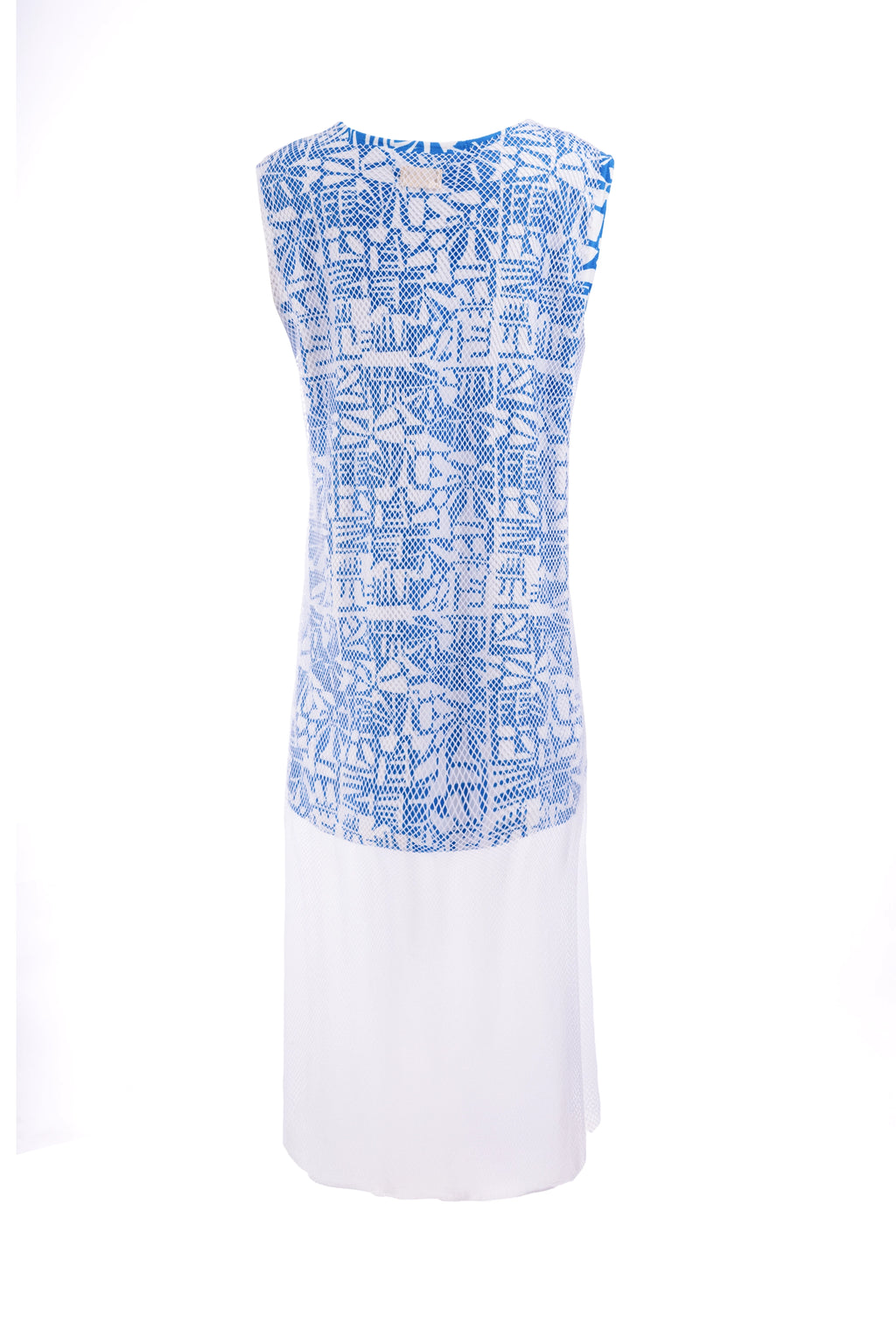 Allegra Flow Dress sleeveless maxi multicolour printفستان واسع ماكسي بعدة زغرفات بدون اكمام