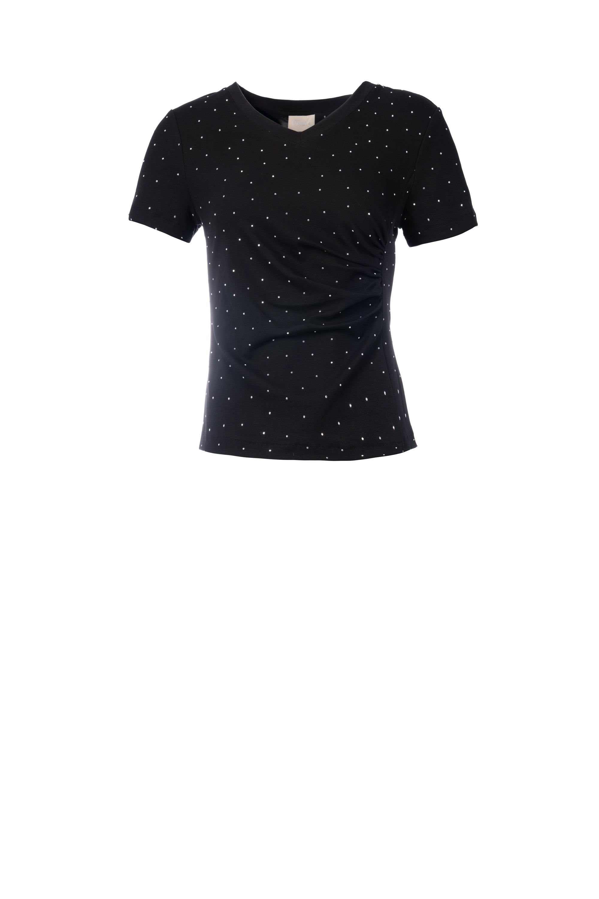 MORE THAN JUST CLOTH	V neck Body Fit Half sleeve crop length 	قصير مناسب للجسم , برقبة على شكل حرف V، بنصف كم