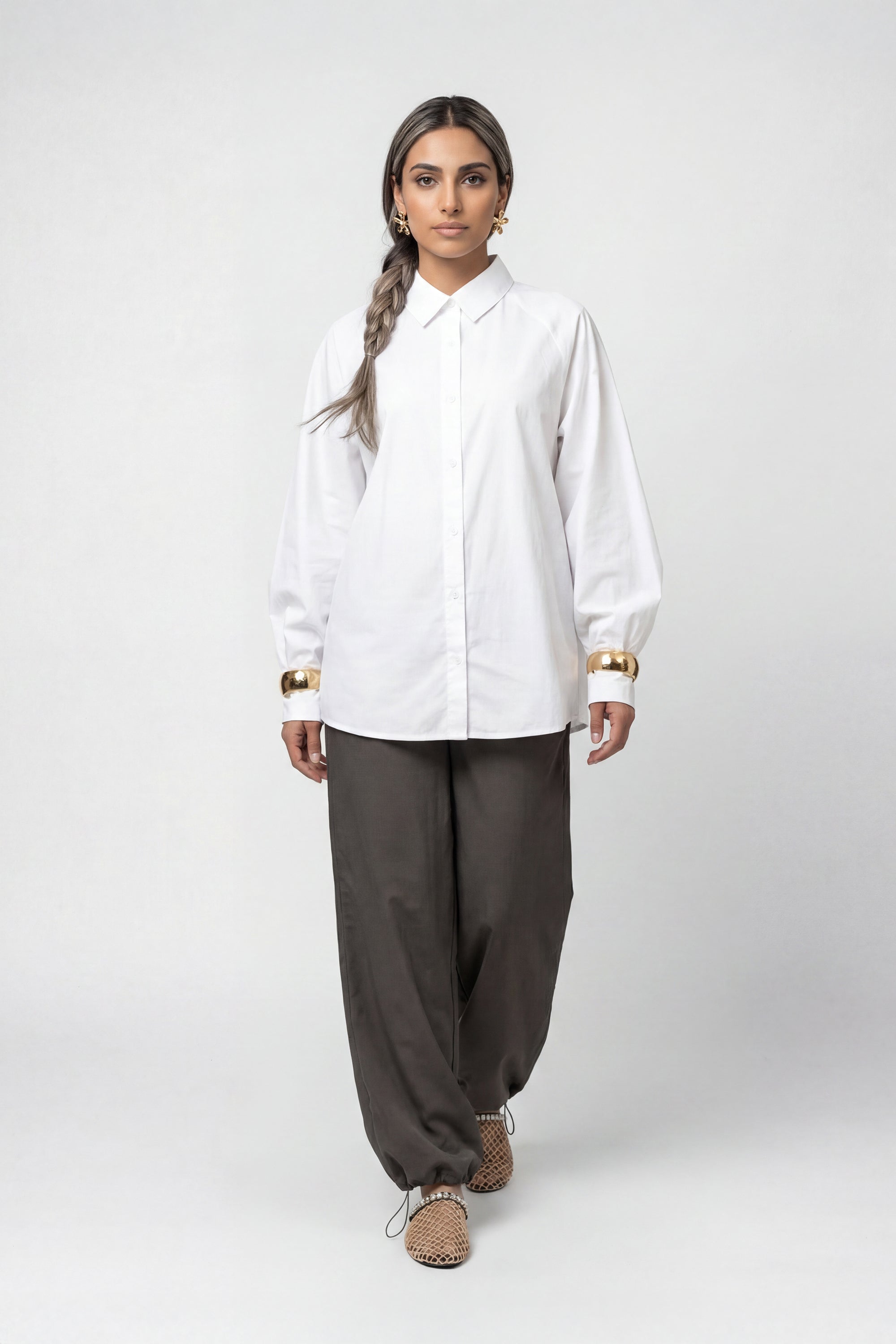 Nomade modesty 	Losse fit high waist twist wrap 	فضفاض عالية الخصر ملفوف